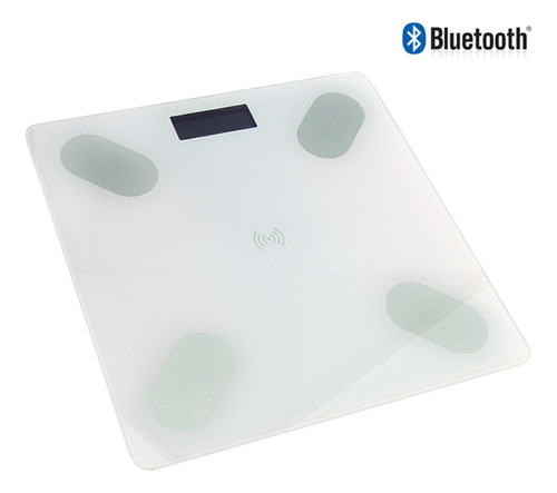 Balanza Pesa Baño Control Peso App Bluetooth Color Blanco