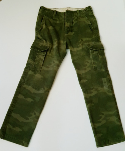 Pantalon Cargo Camuflado Hollister Abercrombie & Fitch 28x30