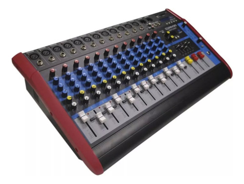 Mesa De Som Amplificada Top 12 Canais Igreja Shows Mixer