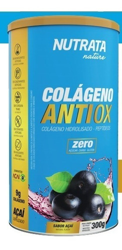 Colageno Antiox Hidrolisado Peptídeos- Açai- Nutrata 