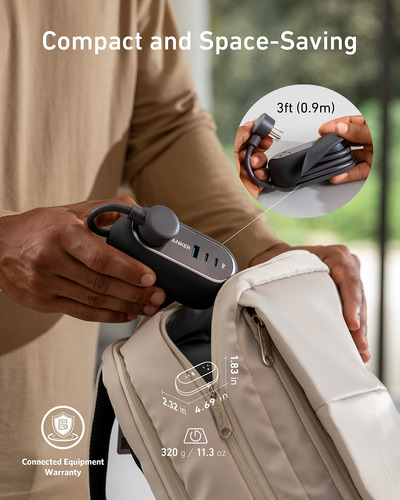 Anker Ganprime 65w Estación De Carga 5 En 1 Para Viajes