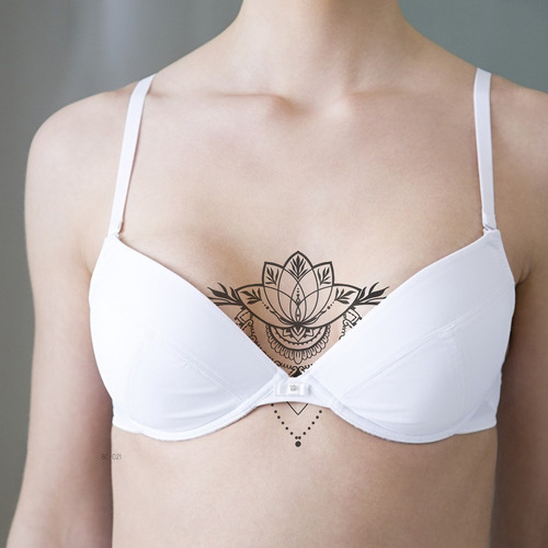 Pegatina De Tatuaje Falso De Esternón, 6 Hojas