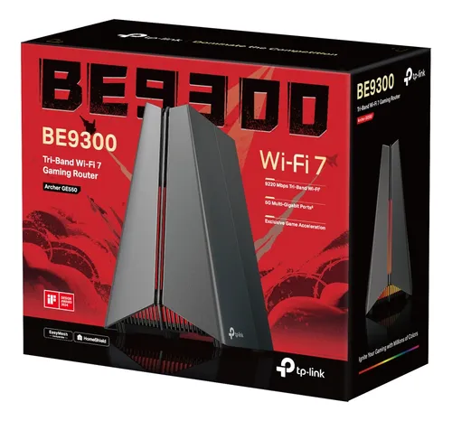Roteador Wi-fi 7 6ghz Tp-link Archer Be9300 Ge550 Gamer + Roteador Wi-fi 7 6ghz Tp-link Archer Be9300 Ge550 Gamer +