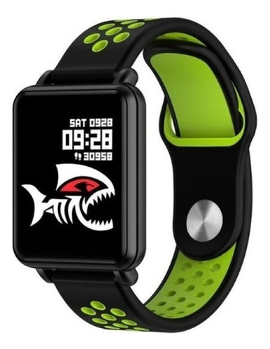 Colmi Smartwatch Land 1 Green Strap Fitness Full Touch Caja Black Bisel Negro