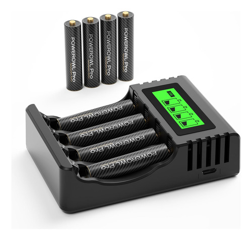 Powerowl Baterias Aaa Recargables Pro Con Cargador De 4 Bahi