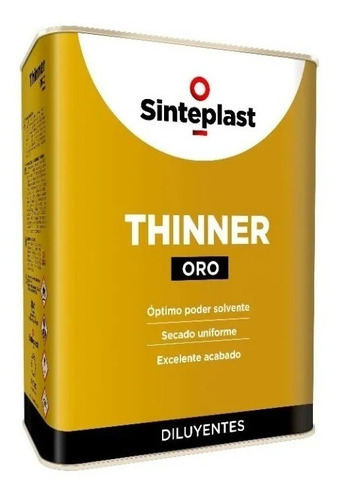 Imagen 1 de 5 de Thinner Sello De Oro Premium Sinteplast X 4 Lts Cuotas