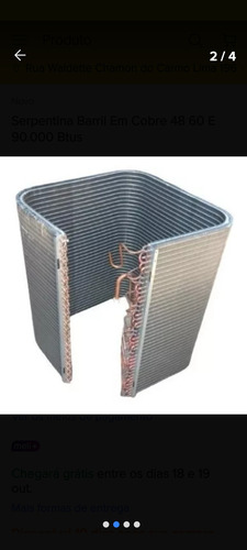 Serpentina Em Cobre Carrier 90,000 Btus