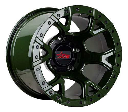 Llantas 15x10 5x139.7 Et-44 Ams Olive Drab Green/matte Balck