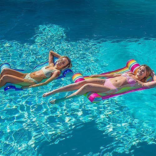 Inflables Para Piscina Flotantes Tipo Hamaca Diseño Rayado