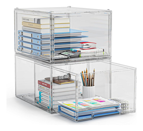 Organizador De Cajones De Escritorio Apilables De Plástico