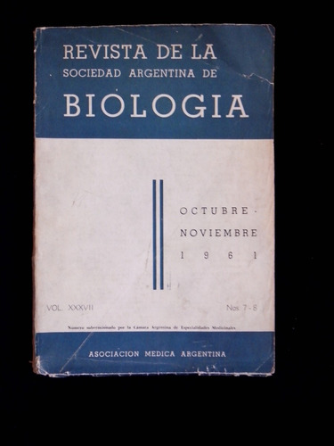 Imagen 1 de 1 de Revista De La Sociedad Argentina De Biologia