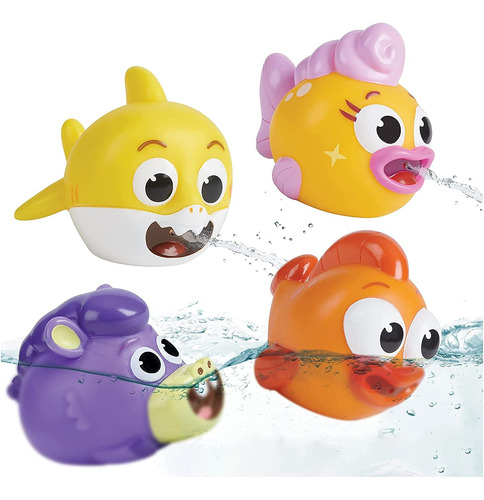Wowwee Baby Shark - Juguete De Baño Para Chorro De 4 Unidade