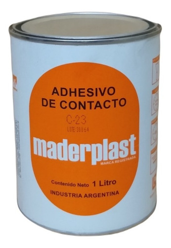 Cemento De Contacto Adhesivo Maderplast Fuerte C-23 | 1lt Me