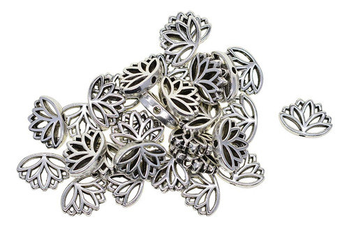 30x Plata Ahueca Hacia Fuera Las De Buda De Flores Para