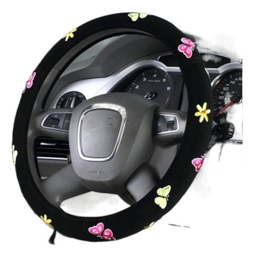 Funda Para Volante De Coche Con Bordado De Flores De Maripos