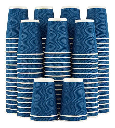 Tazas De Papel Kraft Aisladas 12oz Pack 120 Para Bebidas Cal