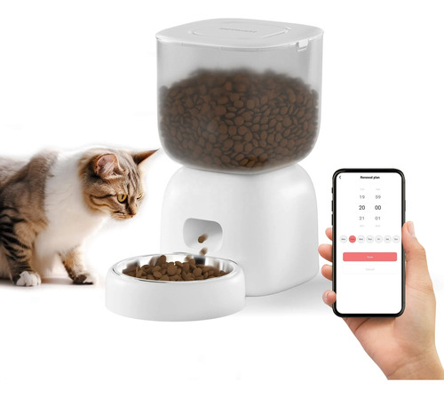 Comedero Automático Inteligente Wifi App Para Perro Y Gato
