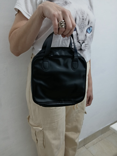Cartera Porta Cosméticos Ideal Maquillista Lashista Manicura Negro Lisa