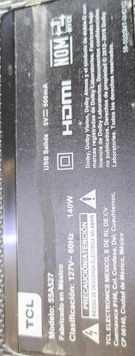 Main Tcl 55a527 40-rt51h1-mad2hg (Usado)