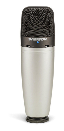 Micrófono Samson C03 condensador supercardioide plateado/negro