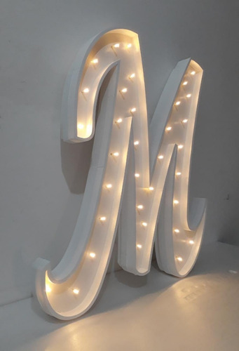 Imagen 6 de 10 de Letra Con Luz Led 25 Cm Polyfan Tunombre Iluminado Letras