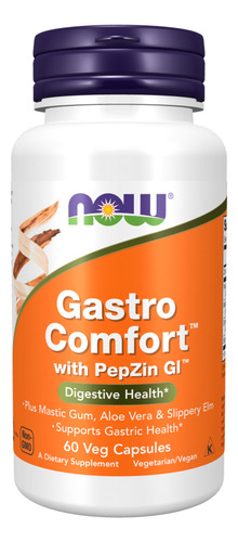Gastro Comfort Now Foods Com Pepzin Gi 60 Cáps Importado