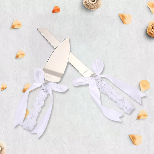 Juego De Servidor Y Cuchillo Para Pastel De Bodas De Primera