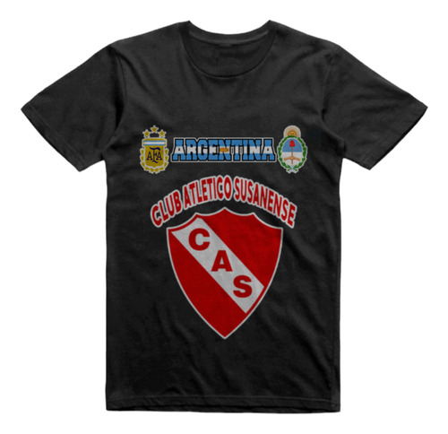 Remera Algodon Negra Club Susanense Maria Susana Santa Fe