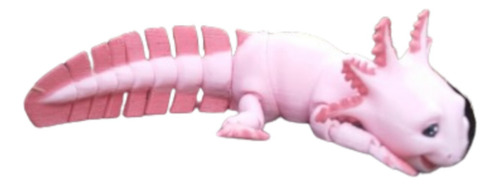 Juguete Axolote Sonriente Articulado Impreso En 3d