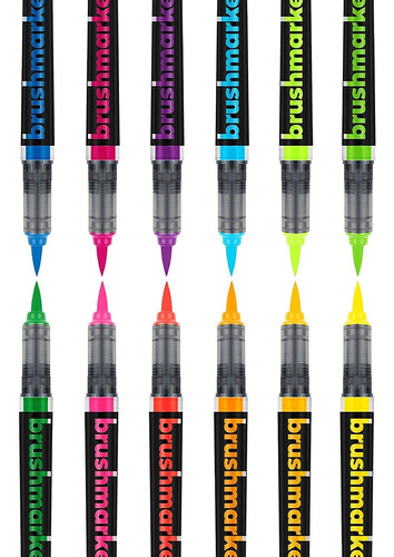 Marcador Rotulador Karin Brushmarker Colores De Neon 12-p...