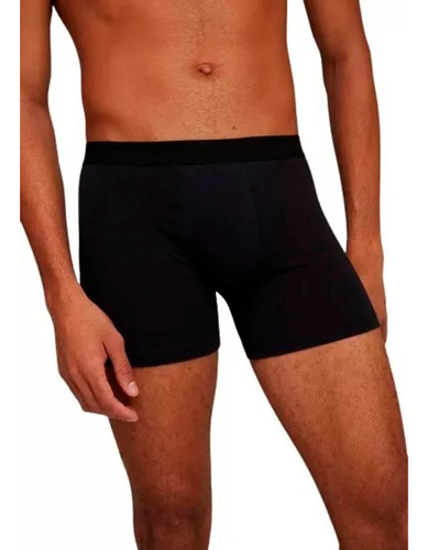 Cueca Boxer Em Malha De Algodão Supima Hering - Preto