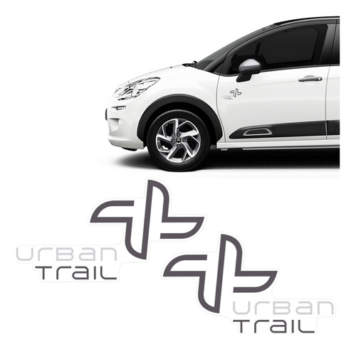 Par De Adesivos Citroen C3 Urban Trail 2019 Modelo Original