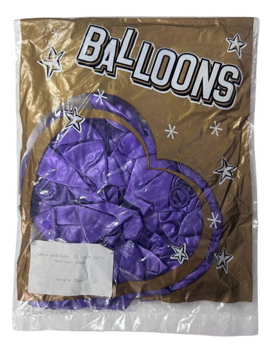 5 Bolsas Globos Metalico Latex #12 Con 50 Globos C/u Mayoreo