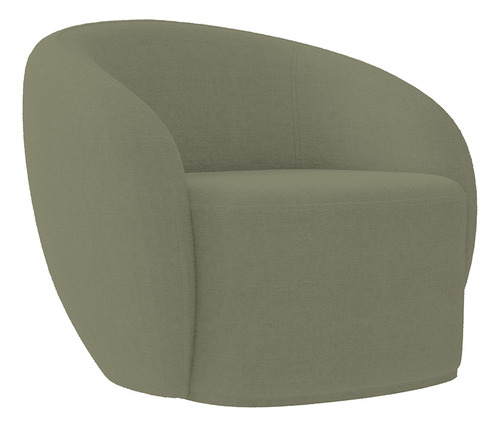 Poltrona Decorativa Para Sala Estar Gliese Bouclê Verde
