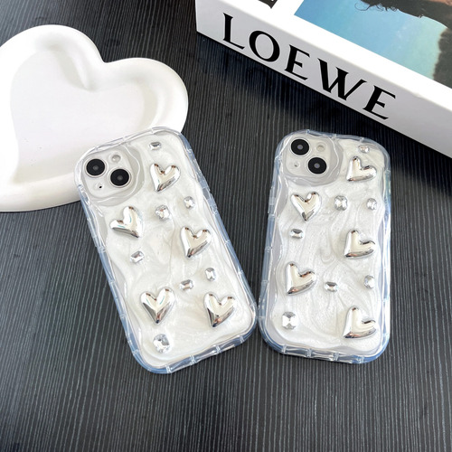 Funda Para iPhone Uso Rudo Preciosa 3d Con Forma De Corazón