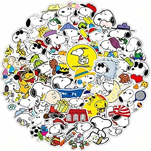 54 Pcs Lindo Peanuts Snoopy Stickers Para Botella De V1zh4