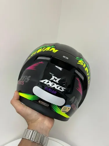 Capacete Axxis Segment Simian B13 Rosa Verde Feminino Leve