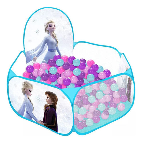 Pelotero Infantil Frozen Disney Plegable Con Bolso