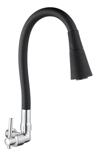 Grifo Monomando De Tubo Universal Negro;
