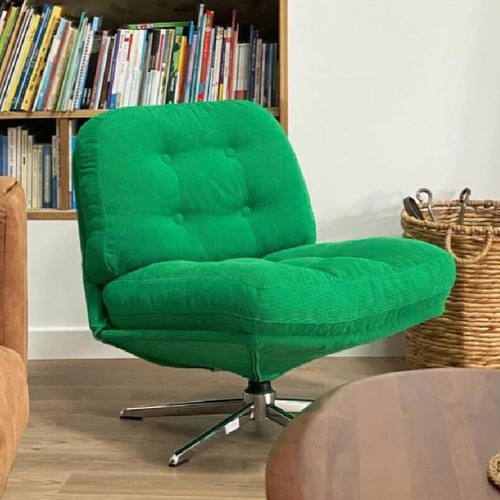 Silla Individual Elegante Con Rotación De 360 Grados Salas Verde