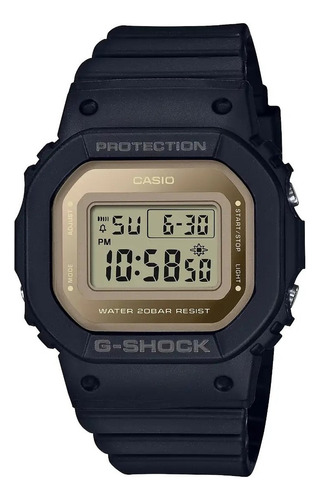 Reloj Casio G-shock Gmd-s5600-1 Hombre Ts Color de la correa Negro Color del bisel Dorado Color del fondo Dorado