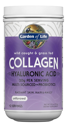 Colágeno Con Acido Hialurónico Garden Of Life 270 G