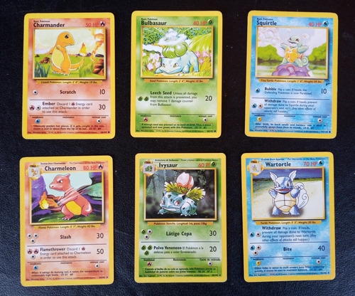 Pokemon Iniciales 1° Set - 6 Cartas