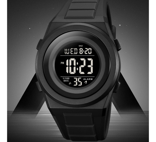 Calendario digital Skmei Fashion, relojes electrónicos de color negro con correa