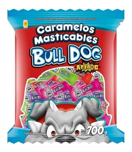 Caramelos Masticable Bull Dog Acido X 100u. - Tutto Dolce
