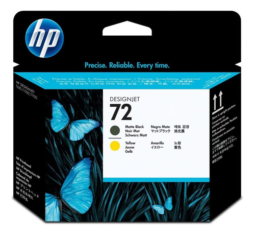 Cabezal Hp 72 C9384a Negro Mate/amarillo Original T1100 610