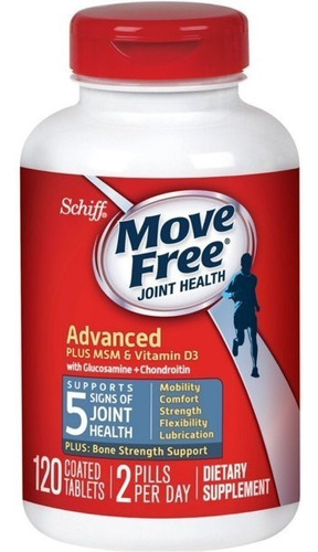 Move Free  Avanzado (120) Glucosamina + Msm Y D3 Americano 