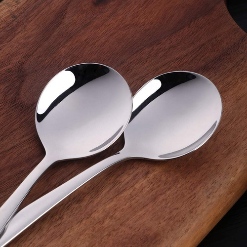 Juego De 4 Cucharas De Sopa De Acero Inoxidable 18/10 Platea