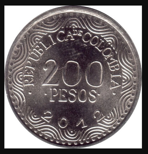 Moneda Colombia 200 Pesos 2012
