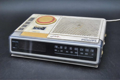 Antigua Radio Reloj Philips D3650 Viejo Vintage Coleccion